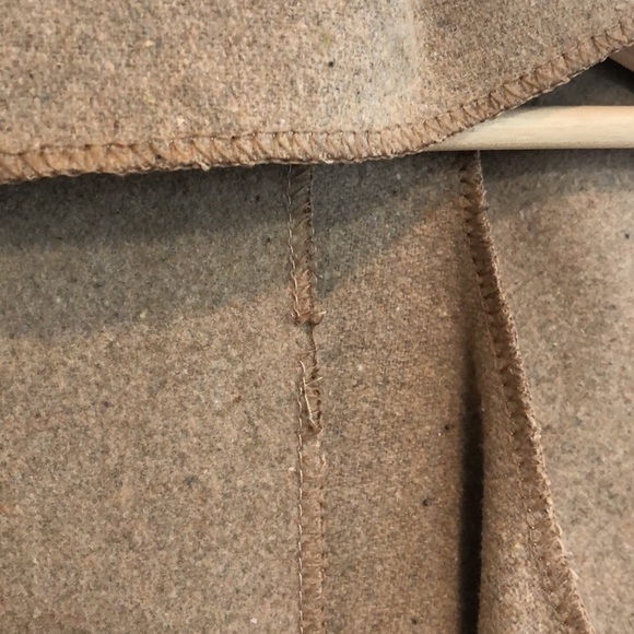 HIPSTER Row Wool Blend Cardigan Vest taupe beige brown sleeveless drape cardigan - Picture 7 of 7